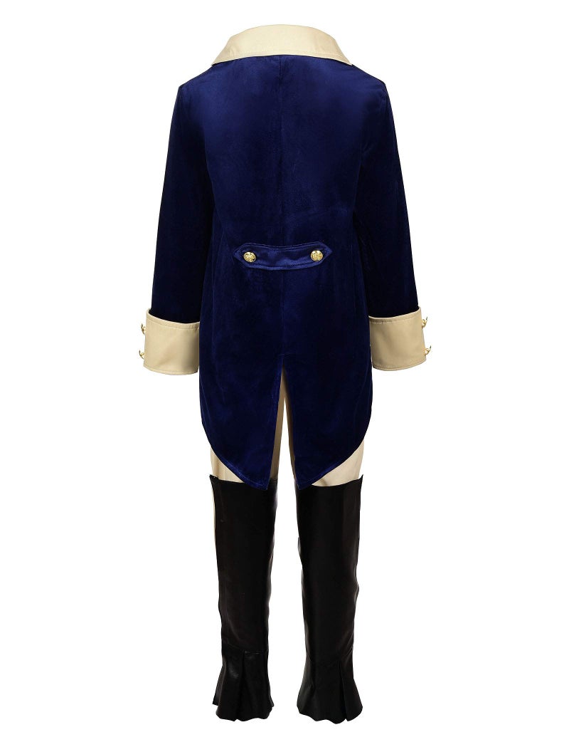 ReliBeauty Washington Costume Boys Hamliton American Colonial Uniform with Wig 150 - Image 2